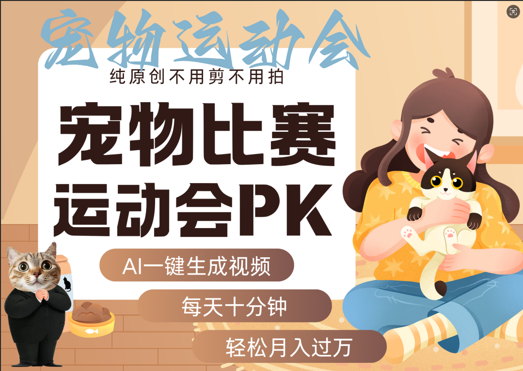 AI萌宠运动员跳水 射击  篮球  足球比赛   每天十分钟 附详细提示词文案库  代替做素材 卖提示词 卖虚拟资料  卖宠物产品 做宠物私人定制产品  带徒弟 带陪跑 卖课  创作者分成 月入5W+凯哥轻创网-轻创网-创业网-网创项目资源站-副业项目-创业项目-搞钱项目凯哥轻创网
