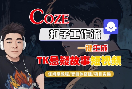 Coze扣子智能体工作流一键生成“TK悬疑故事“短视频，全流程保姆级教学凯哥轻创网-轻创网-创业网-网创项目资源站-副业项目-创业项目-搞钱项目凯哥轻创网