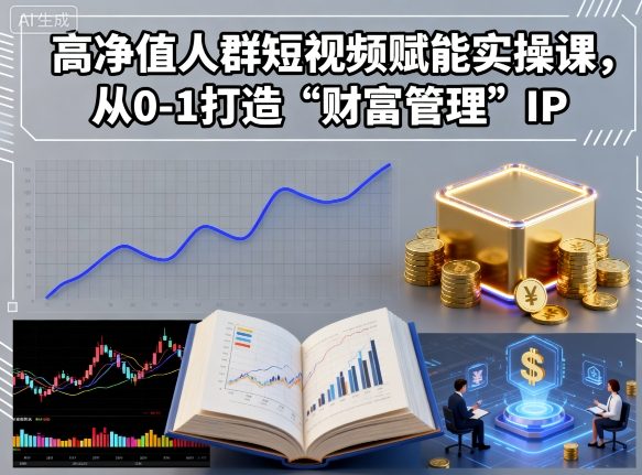 高净值人群短视频赋能实操课，从0-1打造“财富管理”IP凯哥轻创网-轻创网-创业网-网创项目资源站-副业项目-创业项目-搞钱项目凯哥轻创网