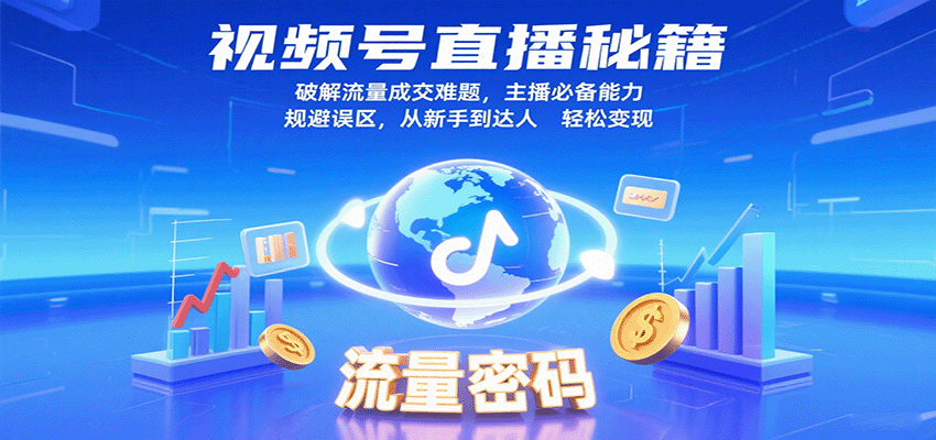 视频号直播秘籍，破解流量成交难题，主播必备能力，规避误区，从新手到达人轻松变现凯哥轻创网-轻创网-创业网-网创项目资源站-副业项目-创业项目-搞钱项目凯哥轻创网