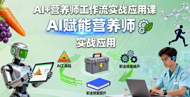 AI+营养师工作流实战应用课，AI赋能营养师凯哥轻创网-轻创网-创业网-网创项目资源站-副业项目-创业项目-搞钱项目凯哥轻创网