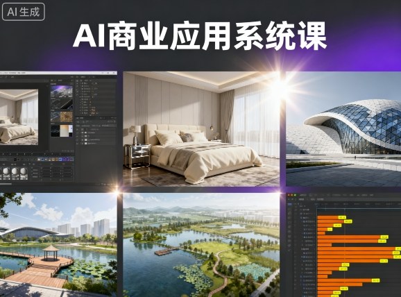 AI商业应用系统课，室内-软装-建筑-景观，智能设计+效果图+动画画实战凯哥轻创网-轻创网-创业网-网创项目资源站-副业项目-创业项目-搞钱项目凯哥轻创网