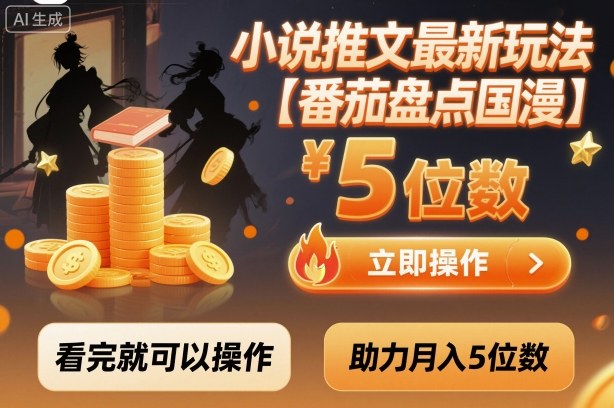 小说推文最新玩法，助力月入5位数【番茄盘点国漫】玩法，看完就可以操作凯哥轻创网-轻创网-创业网-网创项目资源站-副业项目-创业项目-搞钱项目凯哥轻创网