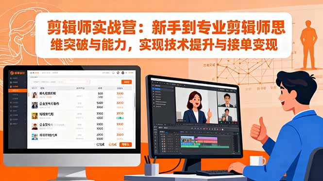 （16347期）剪辑师实战营：新手到专业剪辑师思维突破与能力，实现技术提升与接单变现凯哥轻创网-轻创网-创业网-网创项目资源站-副业项目-创业项目-搞钱项目凯哥轻创网