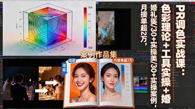 （16336期）PR调色实战课：色彩理论+工具实操+婚礼医美/30+实操案例，月接单超2万凯哥轻创网-轻创网-创业网-网创项目资源站-副业项目-创业项目-搞钱项目凯哥轻创网