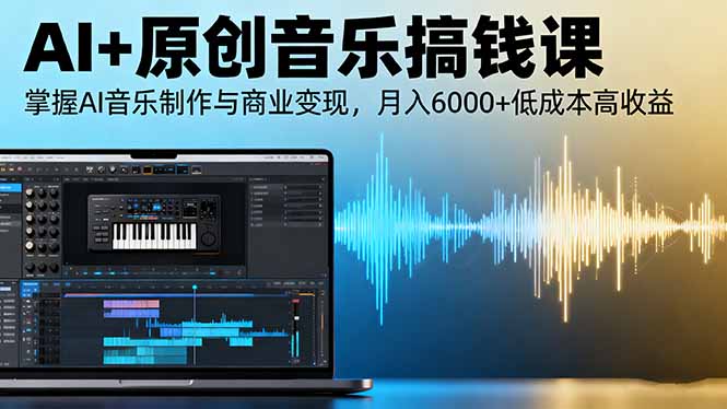 （16324期）AI+原创音乐搞钱课：掌握AI音乐制作与商业变现，月入6000+低成本高收益凯哥轻创网-轻创网-创业网-网创项目资源站-副业项目-创业项目-搞钱项目凯哥轻创网