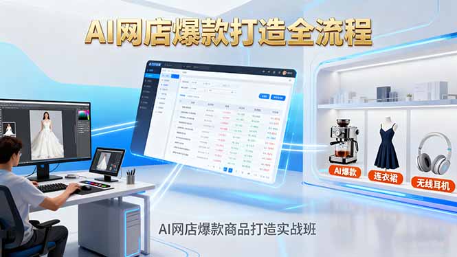 （16326期）AI网店爆款商品打造实战班：AI技术实现商品图智能处理，快速搭建AI网店凯哥轻创网-轻创网-创业网-网创项目资源站-副业项目-创业项目-搞钱项目凯哥轻创网