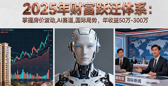 （16217期）2025年财富跃迁体系：掌握房价波动,AI赛道,国际局势，年收益50万-300万凯哥轻创网-轻创网-创业网-网创项目资源站-副业项目-创业项目-搞钱项目凯哥轻创网