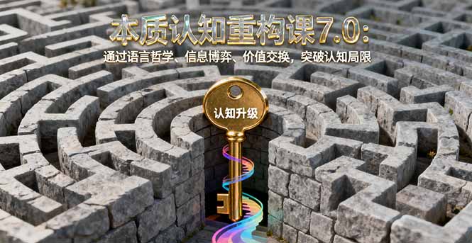 （16218期）本质认知重构课7.0：通过语言哲学、信息博弈、价值交换，突破认知局限凯哥轻创网-轻创网-创业网-网创项目资源站-副业项目-创业项目-搞钱项目凯哥轻创网
