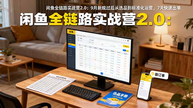 （16263期）闲鱼全链路实战营2.0：9月新规过后从选品到标准化运营，7天快速出单凯哥轻创网-轻创网-创业网-网创项目资源站-副业项目-创业项目-搞钱项目凯哥轻创网