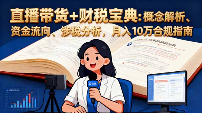 （16444期）直播带货+财税宝典：概念解析、资金流向、涉税分析，月入10万合规指南凯哥轻创网-轻创网-创业网-网创项目资源站-副业项目-创业项目-搞钱项目凯哥轻创网