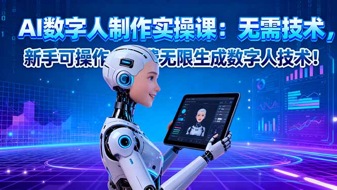（16376期）AI数字人制作实操课：无需技术，新手可操作，免费无限生成数字人技术！凯哥轻创网-轻创网-创业网-网创项目资源站-副业项目-创业项目-搞钱项目凯哥轻创网