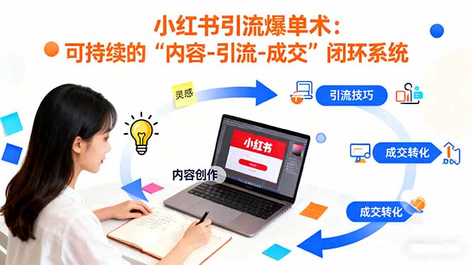 （16362期）小红书引流爆单术：构建一套低成本 可持续的“内容-引流-成交”闭环系统凯哥轻创网-轻创网-创业网-网创项目资源站-副业项目-创业项目-搞钱项目凯哥轻创网