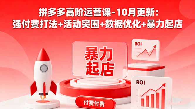 （16366期）拼多多高阶运营课-10月更新：强付费打法+活动突围+数据优化+暴力起店凯哥轻创网-轻创网-创业网-网创项目资源站-副业项目-创业项目-搞钱项目凯哥轻创网
