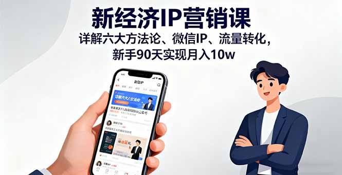 （16194期）新经济IP营销课：详解六大方法论、微信IP、流量转化，新手90天实现月入10w凯哥轻创网-轻创网-创业网-网创项目资源站-副业项目-创业项目-搞钱项目凯哥轻创网