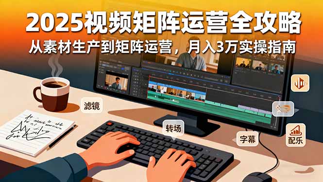 （16333期）2025短视频矩阵运营全攻略：从素材生产到矩阵运营，月入3万实操指南凯哥轻创网-轻创网-创业网-网创项目资源站-副业项目-创业项目-搞钱项目凯哥轻创网