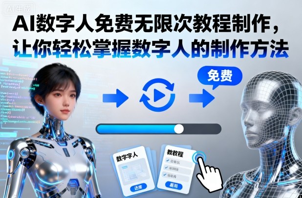 AI数字人免费无限次教程制作，让你轻松掌握数字人的制作方法凯哥轻创网-轻创网-创业网-网创项目资源站-副业项目-创业项目-搞钱项目凯哥轻创网