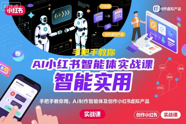 AI小红书智能体实战课，手把手教你用AI制作智能体及创作小红书虚拟产品，提效+内容商业化凯哥轻创网-轻创网-创业网-网创项目资源站-副业项目-创业项目-搞钱项目凯哥轻创网