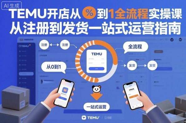 TEMU开店从0到1全流程实操课，从注册到发货一站式运营指南凯哥轻创网-轻创网-创业网-网创项目资源站-副业项目-创业项目-搞钱项目凯哥轻创网
