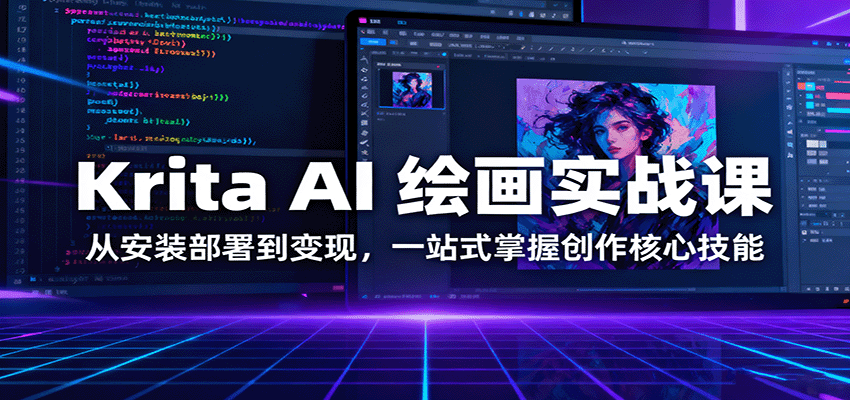 Krita AI 绘画实战课：从安装部署到变现，一站式掌握创作核心技能凯哥轻创网-轻创网-创业网-网创项目资源站-副业项目-创业项目-搞钱项目凯哥轻创网