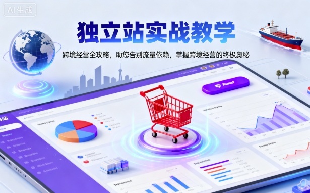 独立站实战教学，跨境经营全攻略，助您告别流量依赖，掌握跨境经营的终极奥凯哥轻创网-轻创网-创业网-网创项目资源站-副业项目-创业项目-搞钱项目凯哥轻创网