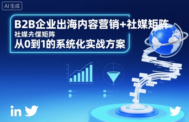 B2B企业出海内容营销+社媒矩阵，从0到1的系统化实战方案凯哥轻创网-轻创网-创业网-网创项目资源站-副业项目-创业项目-搞钱项目凯哥轻创网
