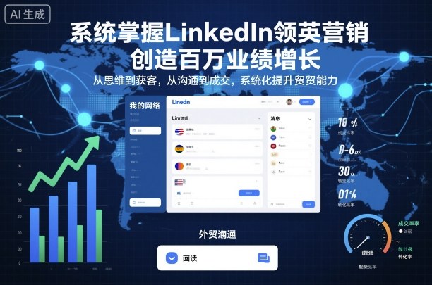 系统掌握LinkedIn领英营销，创造百万业绩增长，从思维到获客，从沟通到成交，系统化提升外贸能力凯哥轻创网-轻创网-创业网-网创项目资源站-副业项目-创业项目-搞钱项目凯哥轻创网