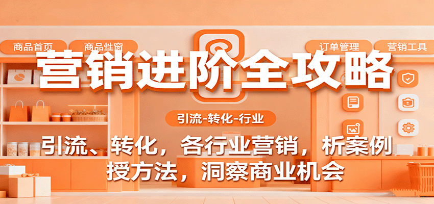 营销进阶全攻略，引流、转化，各行业营销，析案例，授方法，洞察商业机会凯哥轻创网-轻创网-创业网-网创项目资源站-副业项目-创业项目-搞钱项目凯哥轻创网