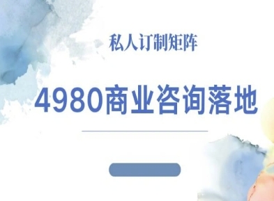 4980商业咨询师落地课程-ip运营高客单教程凯哥轻创网-轻创网-创业网-网创项目资源站-副业项目-创业项目-搞钱项目凯哥轻创网
