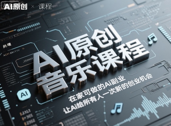 AI原创音乐课程，在家可做的Ai副业，让Ai给所有人一次新的创业机会凯哥轻创网-轻创网-创业网-网创项目资源站-副业项目-创业项目-搞钱项目凯哥轻创网