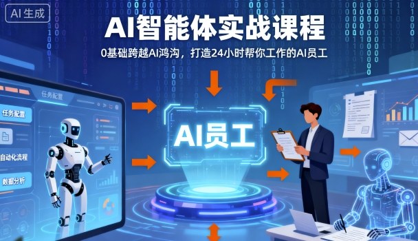 Ai智能体实战课程，0基础跨越Ai鸿沟，打造24小时帮你工作的Ai员工，打破常规，以实战定义Ai凯哥轻创网-轻创网-创业网-网创项目资源站-副业项目-创业项目-搞钱项目凯哥轻创网
