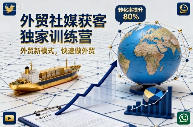 外贸社媒获客独家训练营，外贸新模式，快速做外贸凯哥轻创网-轻创网-创业网-网创项目资源站-副业项目-创业项目-搞钱项目凯哥轻创网