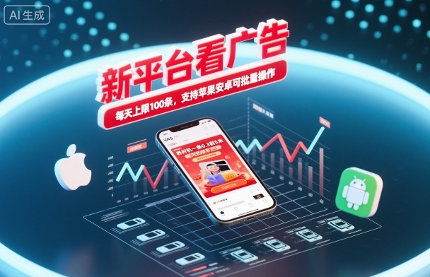 新平台看广告，养好机一条0.3到5米，每天上限100条，支持苹果安卓可批量操作凯哥轻创网-轻创网-创业网-网创项目资源站-副业项目-创业项目-搞钱项目凯哥轻创网