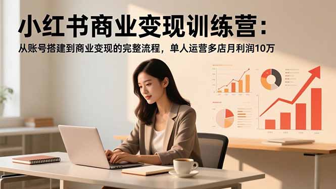 （16698期）小红书商业变现训练营：从账号搭建到商业变现的完整流程，单人运营多店月利润10万凯哥轻创网-轻创网-创业网-网创项目资源站-副业项目-创业项目-搞钱项目凯哥轻创网