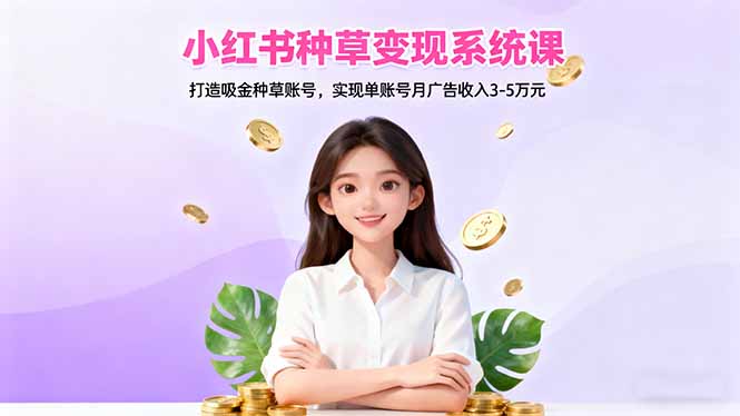 （16468期）小红书种草变现系统课：打造吸金种草账号，实现单账号月广告收入3-5万元凯哥轻创网-轻创网-创业网-网创项目资源站-副业项目-创业项目-搞钱项目凯哥轻创网