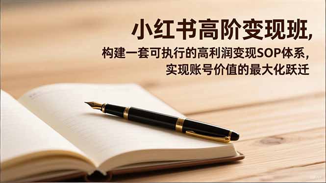 （16633期）小红书高阶变现班，构建一套可执行的高利润变现SOP体系，实现账号价值的最大化跃迁凯哥轻创网-轻创网-创业网-网创项目资源站-副业项目-创业项目-搞钱项目凯哥轻创网
