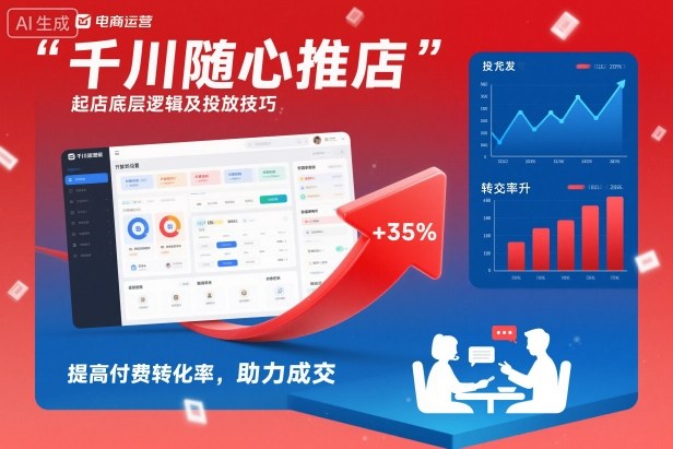 千川随心推起店底层逻辑及投放技巧，提高付费转化率，助力成交凯哥轻创网-轻创网-创业网-网创项目资源站-副业项目-创业项目-搞钱项目凯哥轻创网