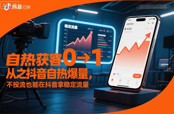 自热获客从0到1之抖音自热爆量，不投流也能在抖音拿稳定流量凯哥轻创网-轻创网-创业网-网创项目资源站-副业项目-创业项目-搞钱项目凯哥轻创网