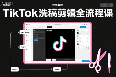 TikTok洗稿剪辑全流程课，PR洗稿剪辑全流程，TK洗稿运营课凯哥轻创网-轻创网-创业网-网创项目资源站-副业项目-创业项目-搞钱项目凯哥轻创网