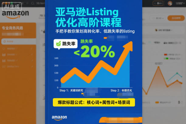亚马逊Listing优化高阶课程，手把手教你策划高转化率、低跳失率的listing凯哥轻创网-轻创网-创业网-网创项目资源站-副业项目-创业项目-搞钱项目凯哥轻创网