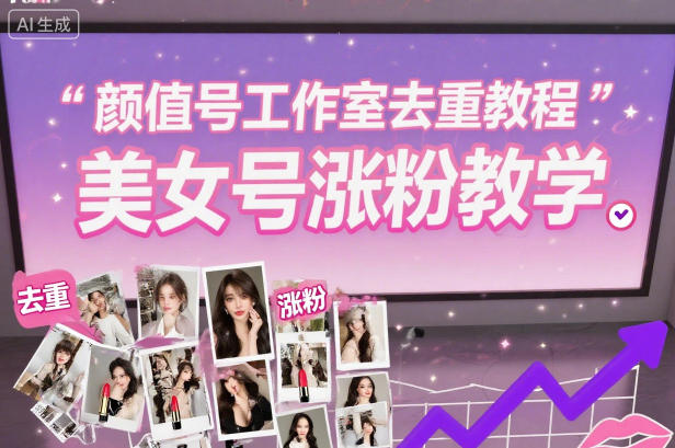 颜值号工作室去重教程，美女号涨粉教学凯哥轻创网-轻创网-创业网-网创项目资源站-副业项目-创业项目-搞钱项目凯哥轻创网