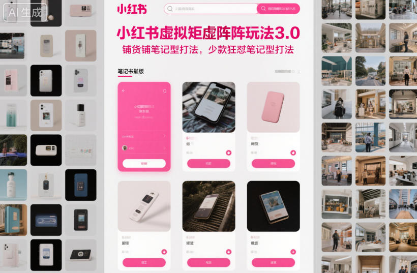 小红书虚拟矩阵玩法3.0，铺货铺笔记型打法，少款狂怼笔记型打法凯哥轻创网-轻创网-创业网-网创项目资源站-副业项目-创业项目-搞钱项目凯哥轻创网