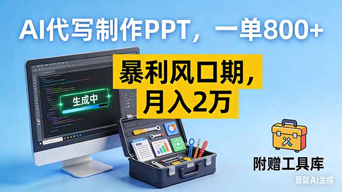 （16967期）AI代写制作PPT，一单800+， 暴利风口期，月入2万【附工具】凯哥轻创网-轻创网-创业网-网创项目资源站-副业项目-创业项目-搞钱项目凯哥轻创网