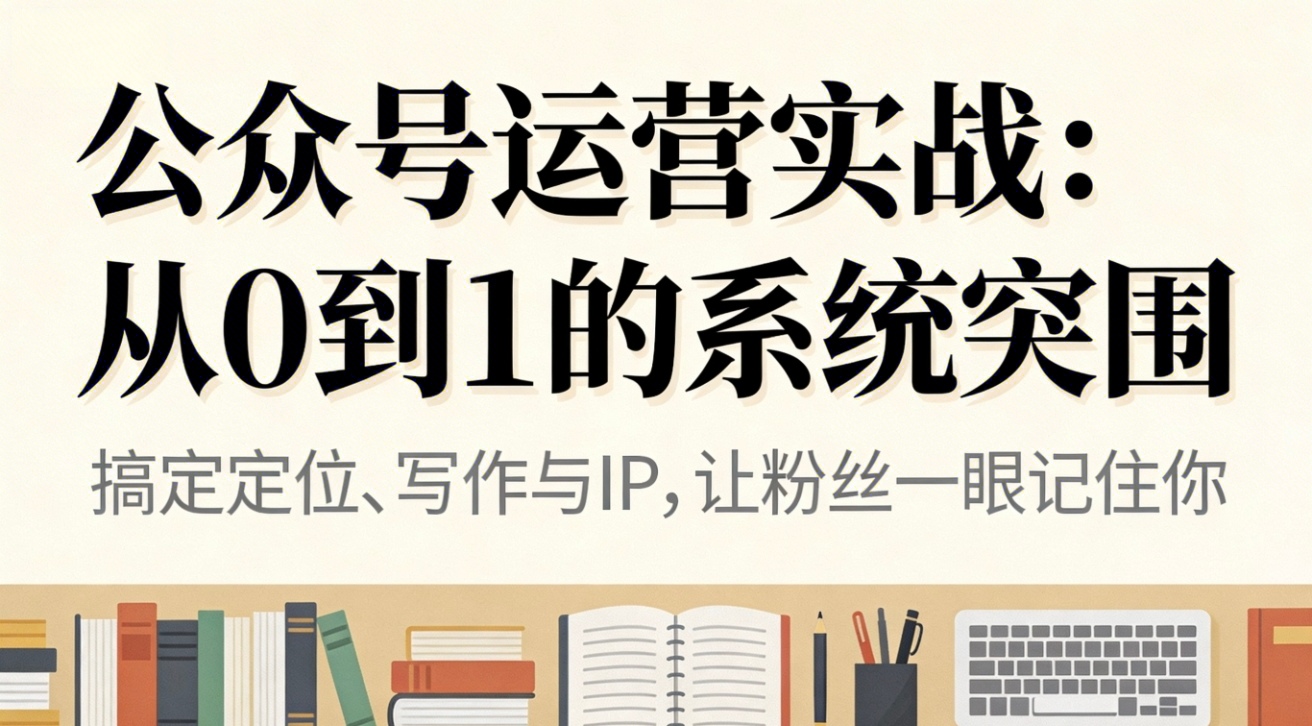 （16777期）公众号运营实战：从0到1的系统突围凯哥轻创网-轻创网-创业网-网创项目资源站-副业项目-创业项目-搞钱项目凯哥轻创网