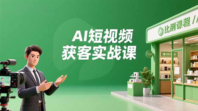 （16747期）AI短视频获客实战课，数字人创作、实体行业应用、精准引流，30天获取客源月入6万+凯哥轻创网-轻创网-创业网-网创项目资源站-副业项目-创业项目-搞钱项目凯哥轻创网