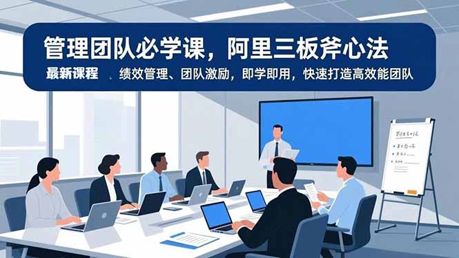（16929期）管理团队必学课，阿里三板斧心法、绩效管理、团队激励，即学即用，快速打造高效能团队凯哥轻创网-轻创网-创业网-网创项目资源站-副业项目-创业项目-搞钱项目凯哥轻创网