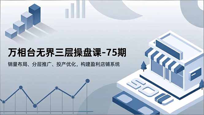 （16769期）万相台无界三层操盘课-75期，销量布局、分层推广、投产优化，构建盈利店铺系统凯哥轻创网-轻创网-创业网-网创项目资源站-副业项目-创业项目-搞钱项目凯哥轻创网