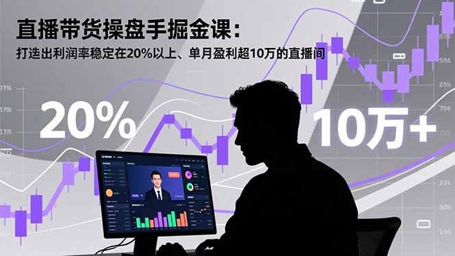 （16727期）直播带货操盘手掘金课：打造出利润率稳定在20%以上、单月盈利超10万的直播间凯哥轻创网-轻创网-创业网-网创项目资源站-副业项目-创业项目-搞钱项目凯哥轻创网
