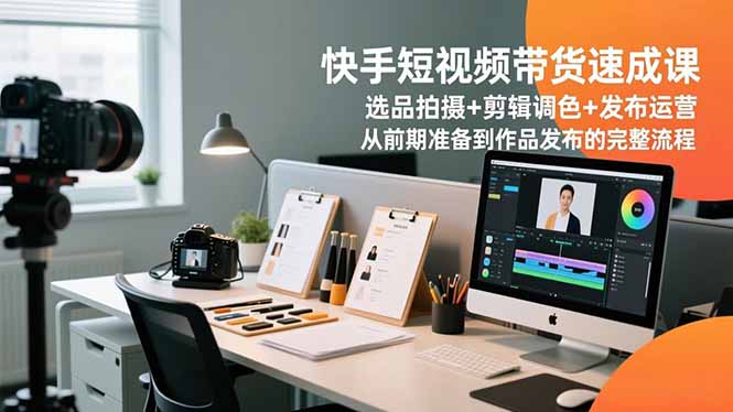 （16752期）快手短视频带货速成课，选品拍摄+剪辑调色+发布运营，从前期准备到作品发布的完整流程凯哥轻创网-轻创网-创业网-网创项目资源站-副业项目-创业项目-搞钱项目凯哥轻创网