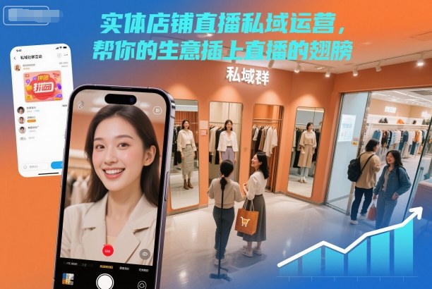 实体店铺直播私域运营，帮你的生意插上直播的翅膀凯哥轻创网-轻创网-创业网-网创项目资源站-副业项目-创业项目-搞钱项目凯哥轻创网